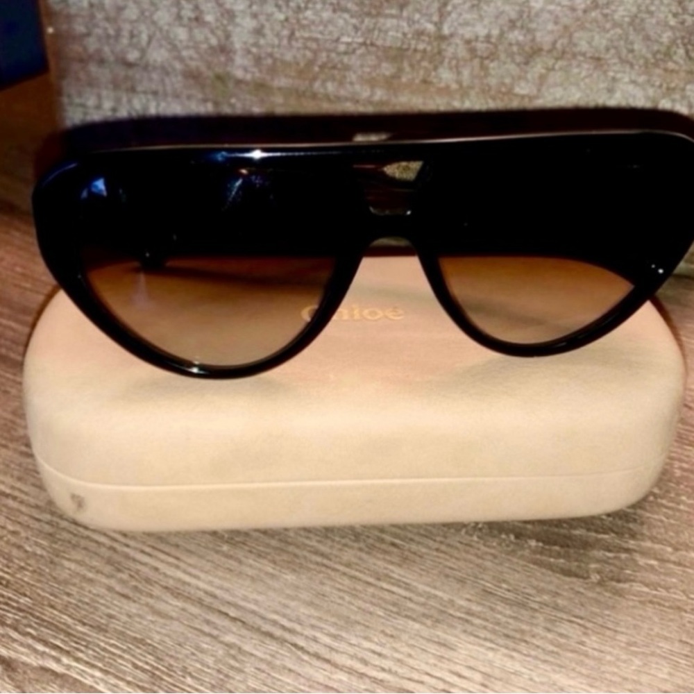 Authentic Chloe Aviator Brown Sunglasses